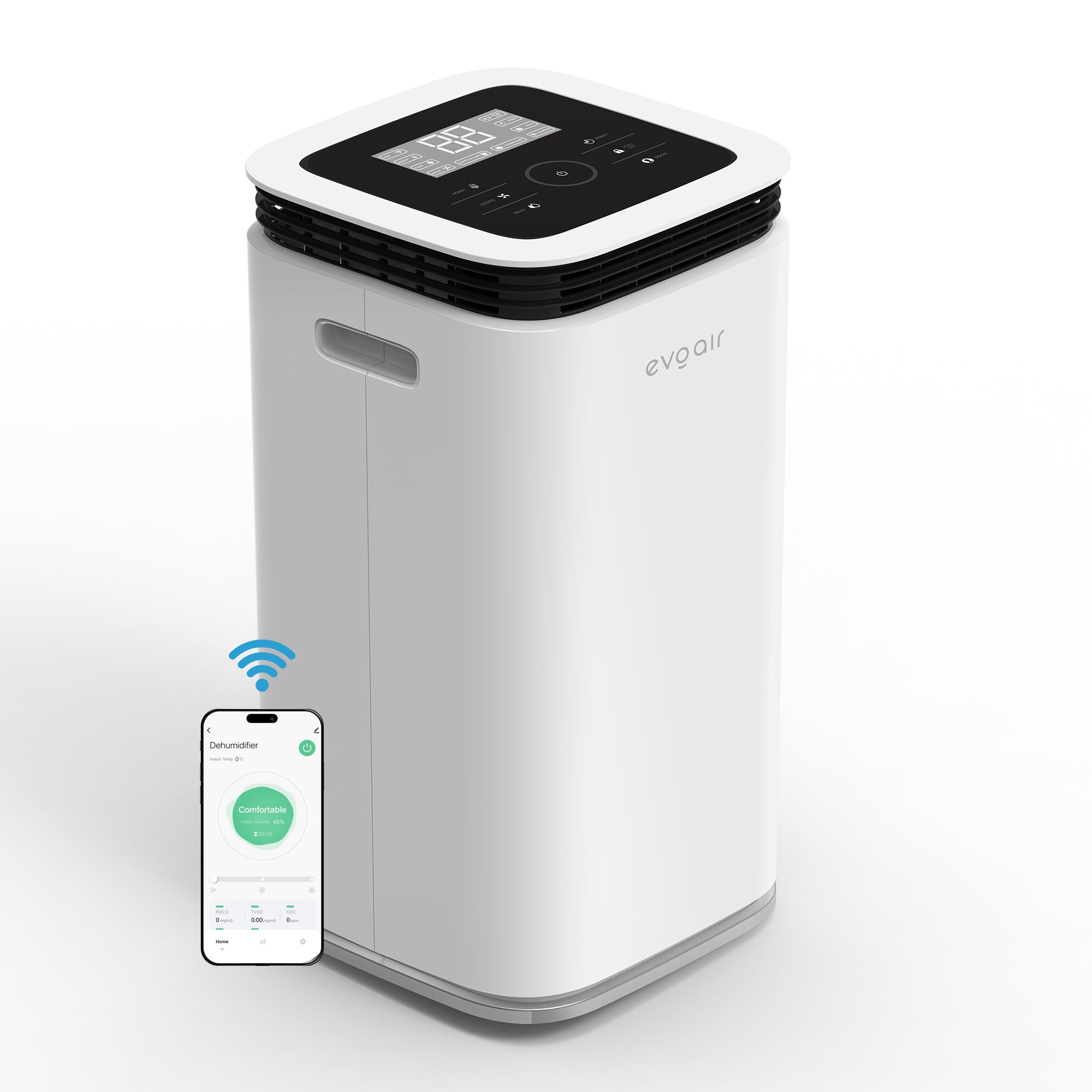 resigilat! dezumidificator evoair, flexidry 12 smart, 12l/24h, senzor de umiditate, functie ionizare, uscare rufe, rezervor 2.2l - imagine 3